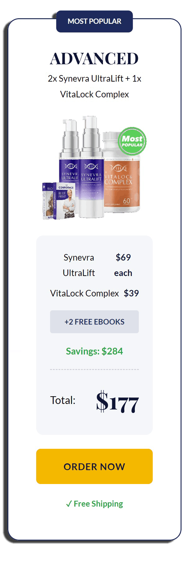 Synevra UltraLift two bottles